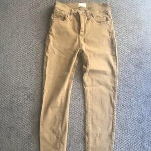 Mustard Coloured Skinny Jeans from Caslon